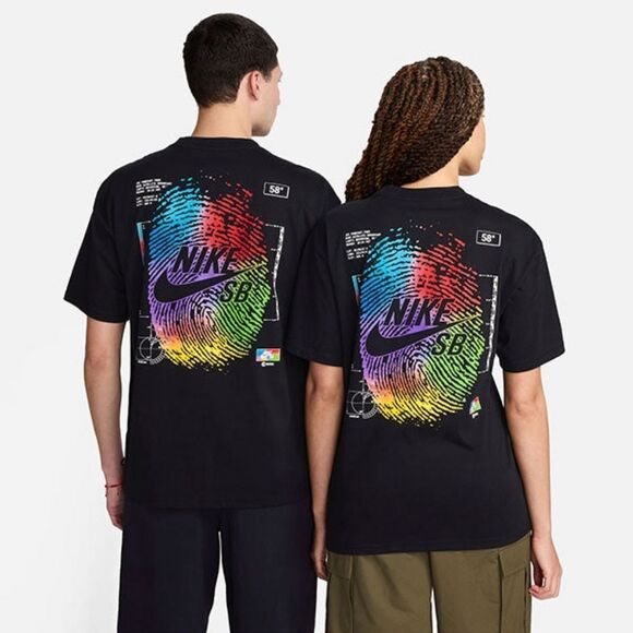 Nike Other - Nike SB Thumbprint T-Shirt Men's Small S Black White Skateboarding LE FV3501-010